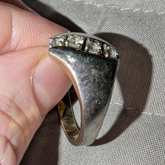 Size 9 Vintage Cocktail Ring – Taiwan Marked 5221 - Picture 2 of 7